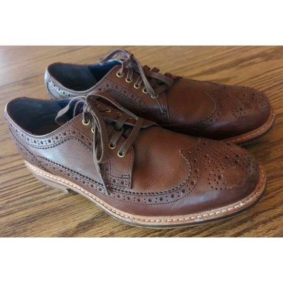 Cole Haan‎ Grand OS Men\'s Wingtip Oxford Brown Leather Shoes Size 7 M main image 9